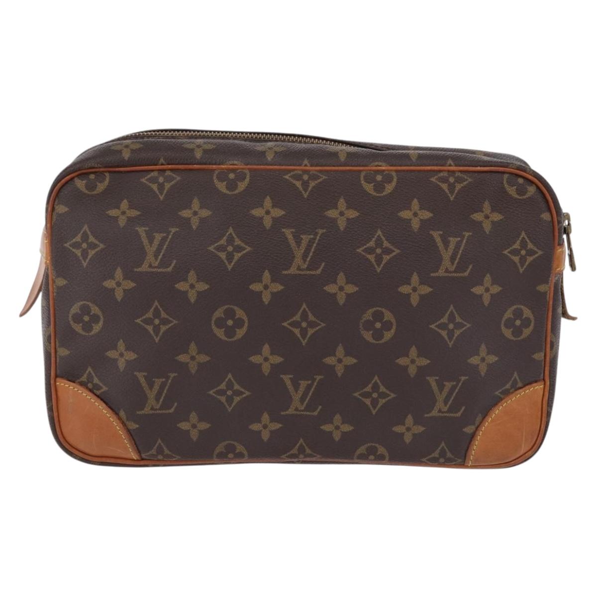 LOUIS VUITTON Monogram Clutch Bag 2 Set LV Auth bs36689