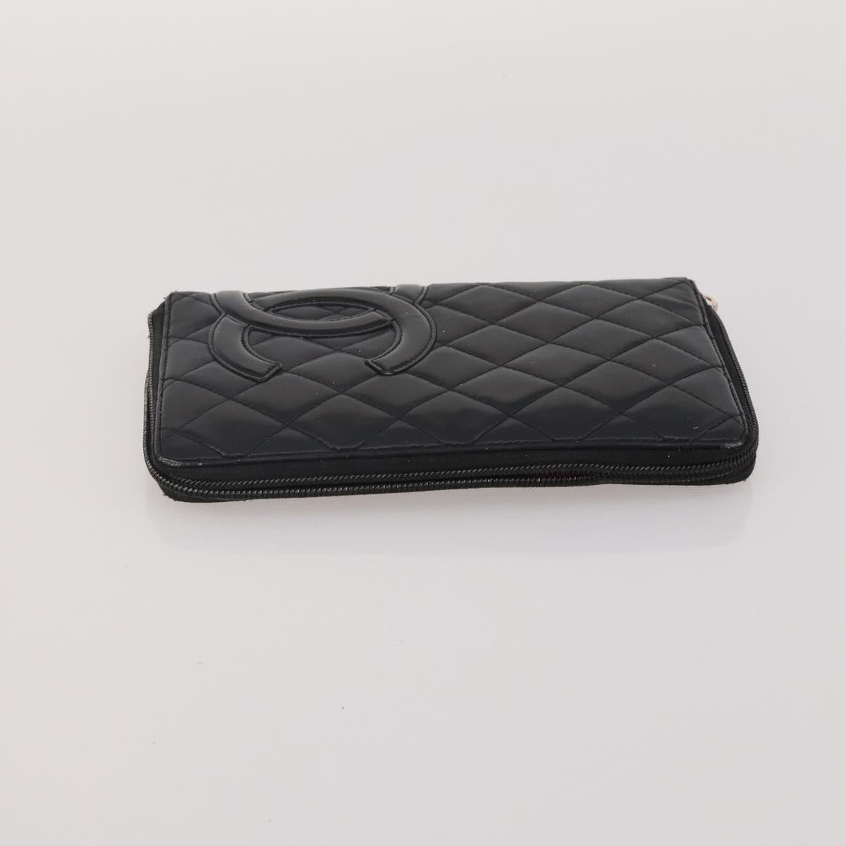 CHANEL Wallet Leather nylon 3 Set Black White Red CC Auth bs36690