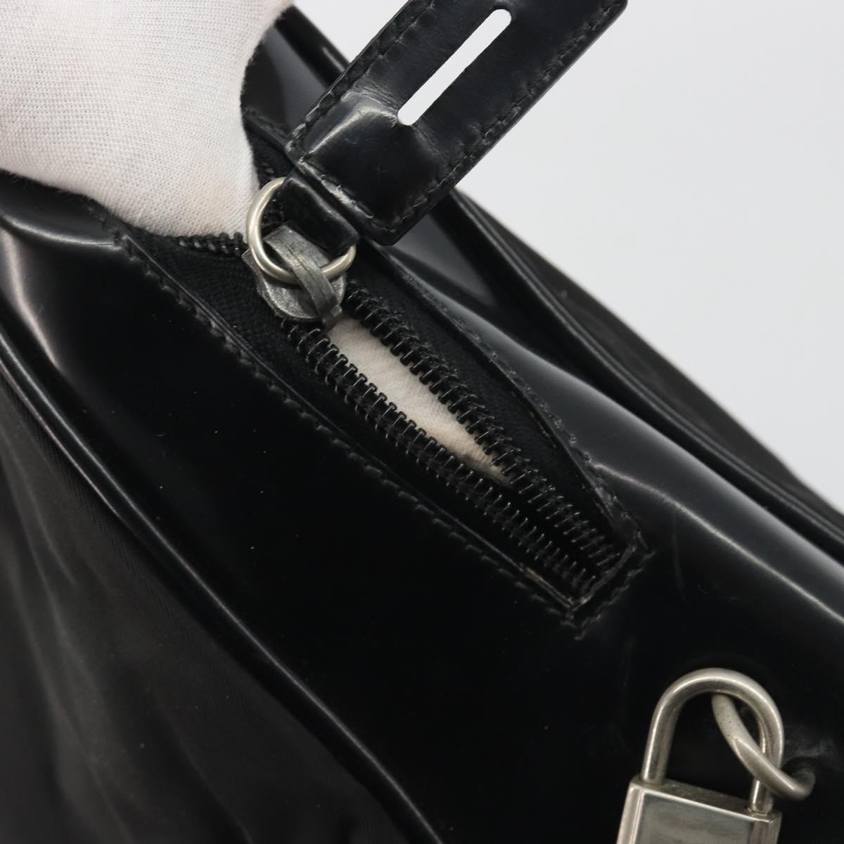 PRADA Hand Bag Nylon Velour 2 Set Black Beige Auth bs36691