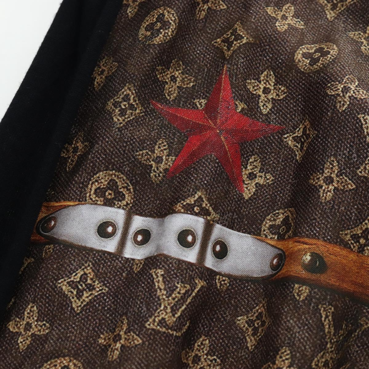 LOUIS VUITTON Monogram Trunk Time Cardigan Wool Silk S LV Auth bs36696M