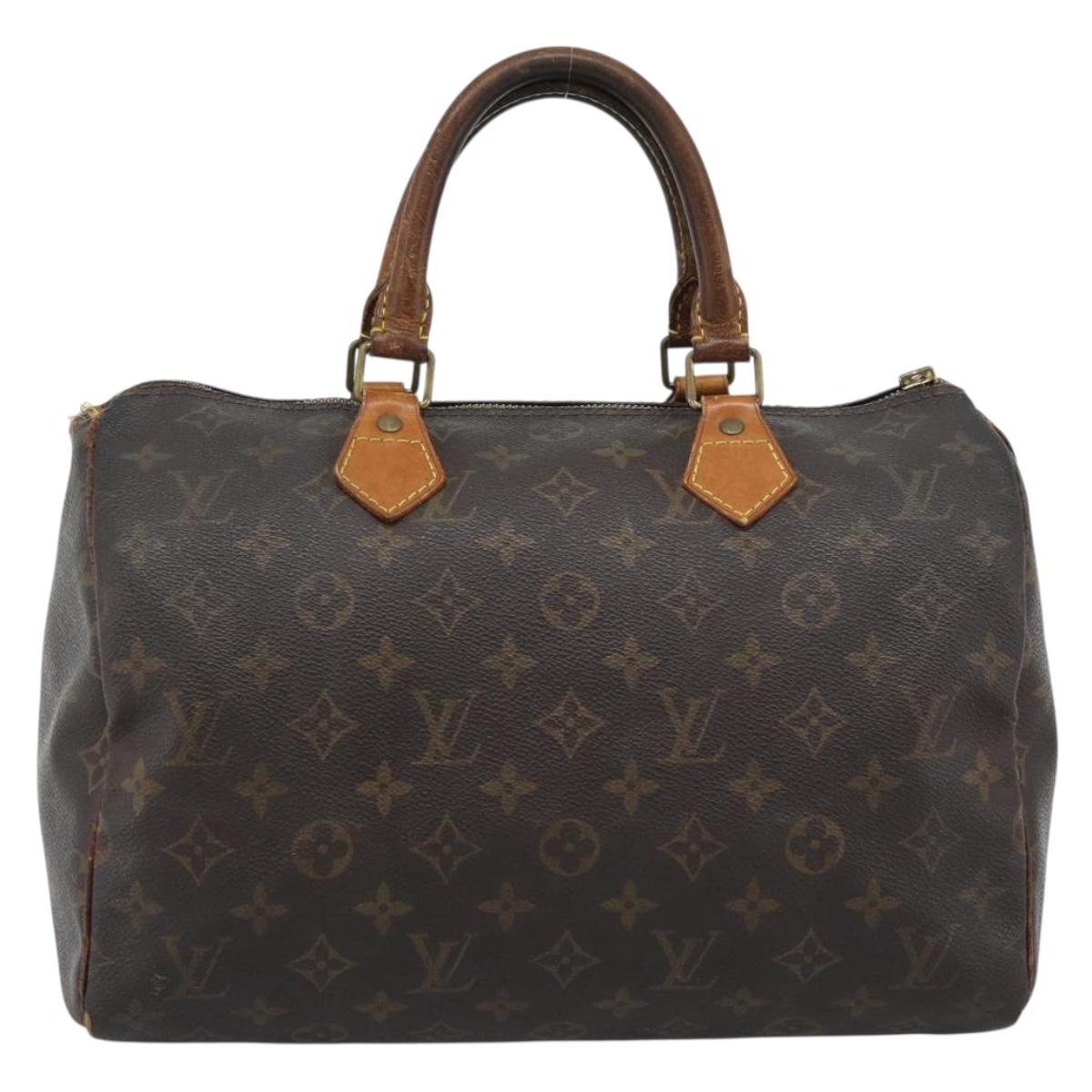 LOUIS VUITTON Monogram Speedy 30 Hand Bag M41526 LV Auth bs36699