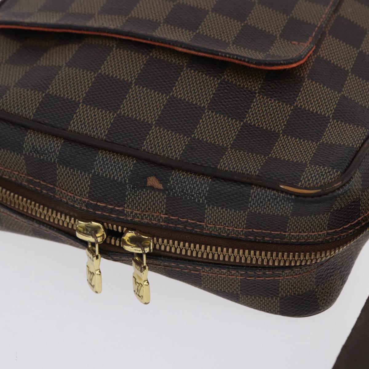 LOUIS VUITTON Damier Ebene Olaf PM Shoulder Bag N41442 LV Auth bs36700