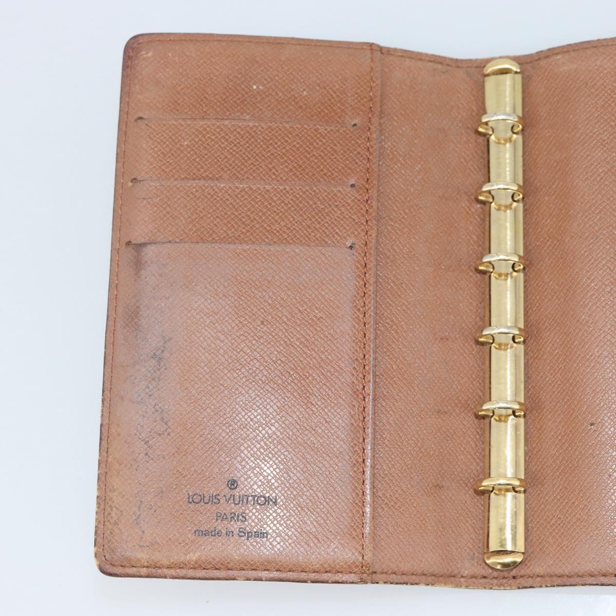 LOUIS VUITTON Monogram Agenda PM Day Planner Cover R20005 LV Auth bs36705