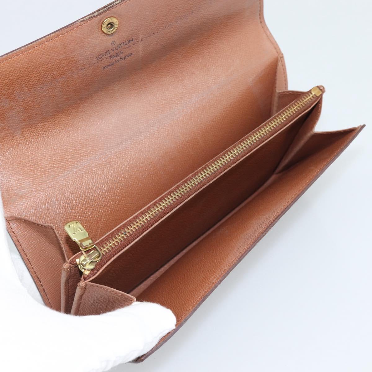 LOUIS VUITTON PochettePorte MonnaieCredit Long Wallet M61726 LV Auth bs36706