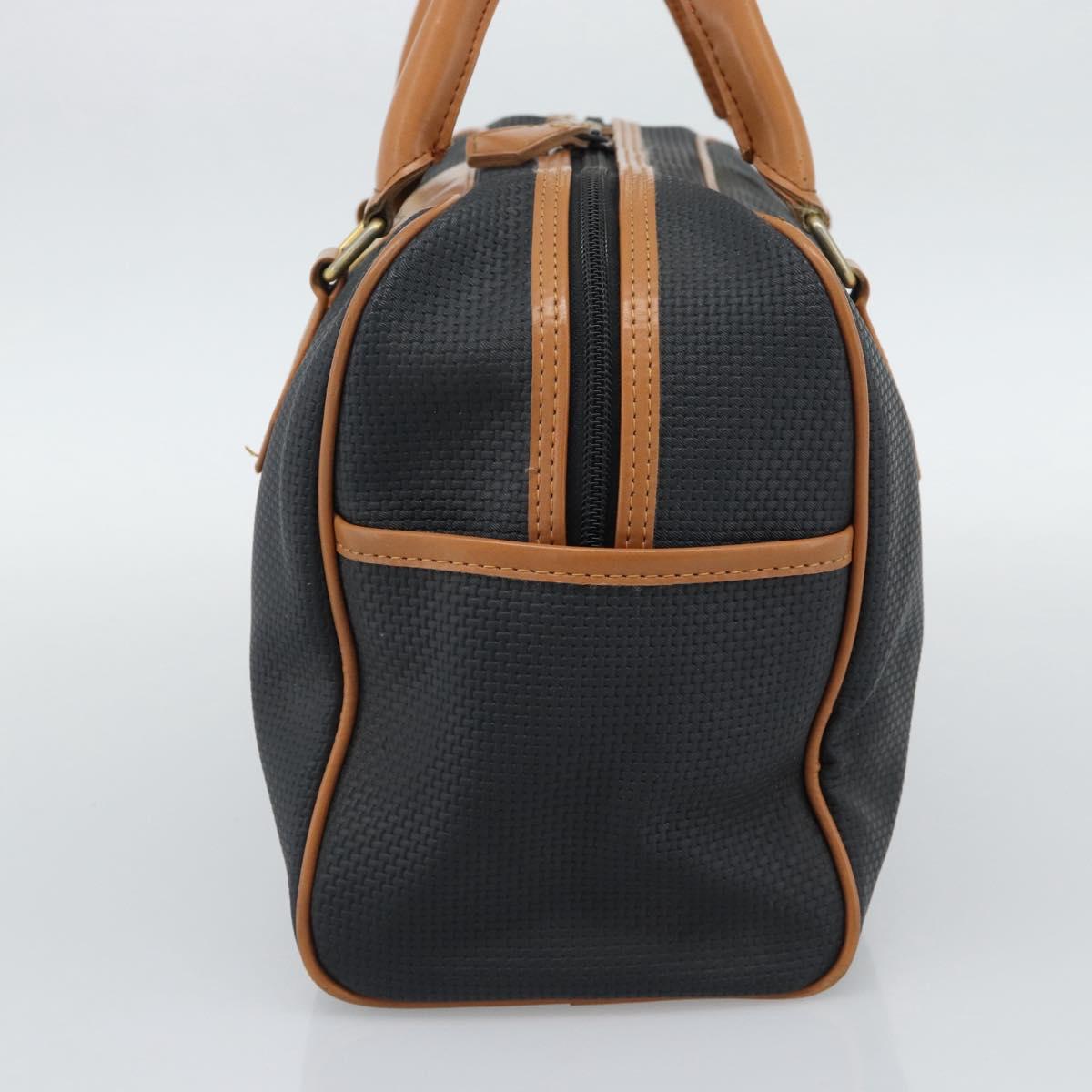SAINT LAURENT Boston Bag PVC Black Gold Auth bs36716