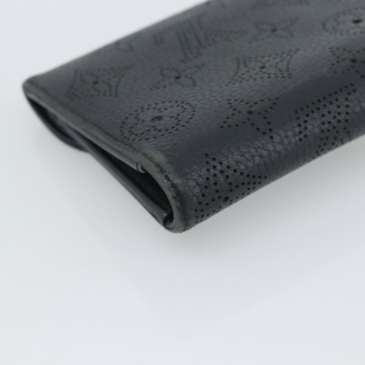 LOUIS VUITTON Monogram Mahina Portefeuille Amelia Black M95549 Auth bs36730