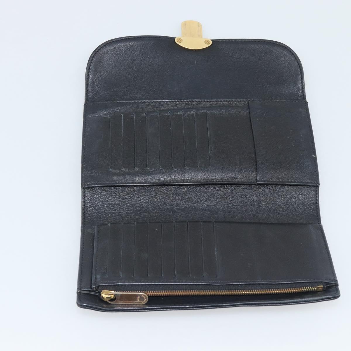 LOUIS VUITTON Monogram Mahina Portefeuille Amelia Black M95549 Auth bs36730