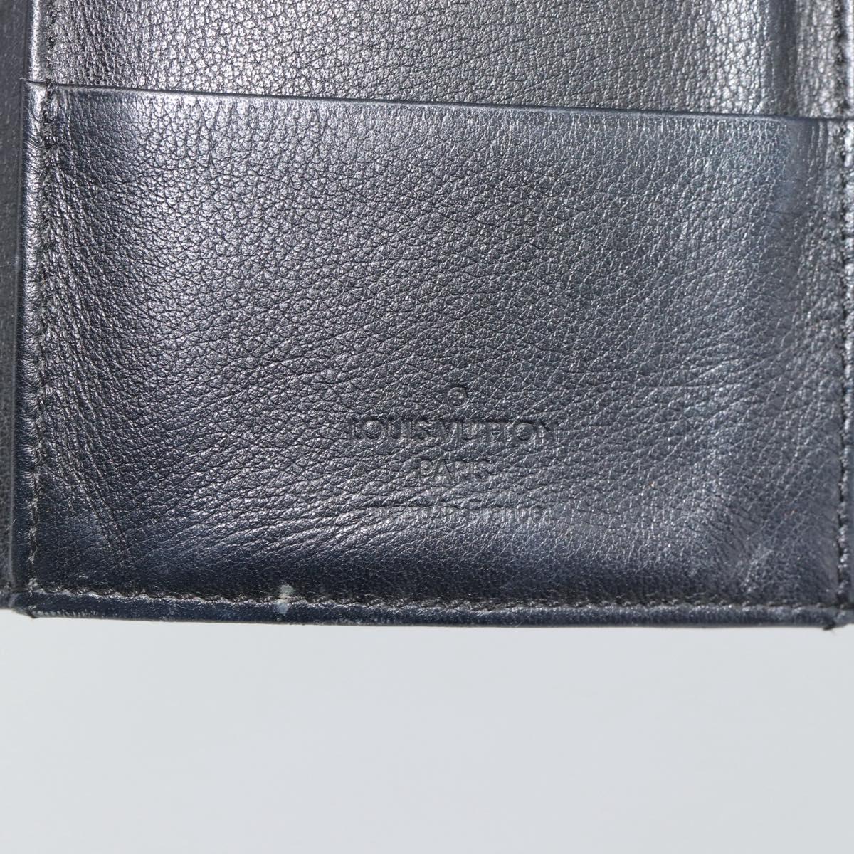 LOUIS VUITTON Monogram Mahina Portefeuille Amelia Black M95549 Auth bs36730