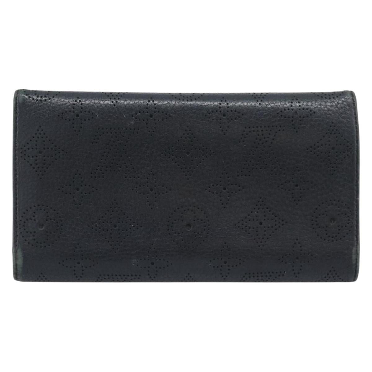 LOUIS VUITTON Monogram Mahina Portefeuille Amelia Black M95549 Auth bs36730