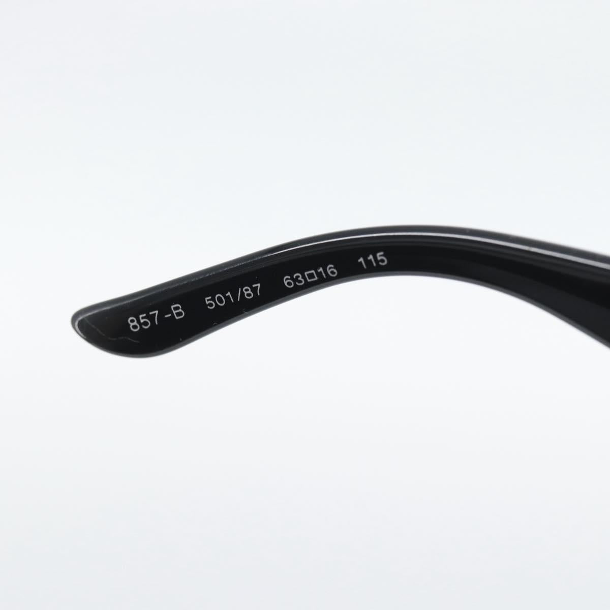 BVLGARI Sunglasses Plastic Black Silver Auth bs36734
