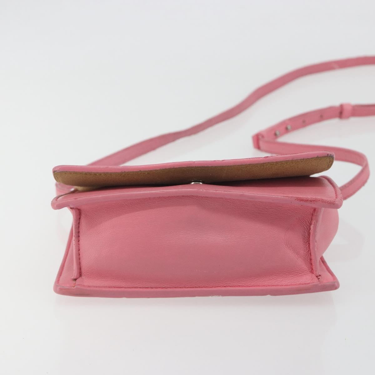 BOTTEGA VENETA MAXI INTRECCIATO Cassette Shoulder Bag Pink Gold Auth bs36741
