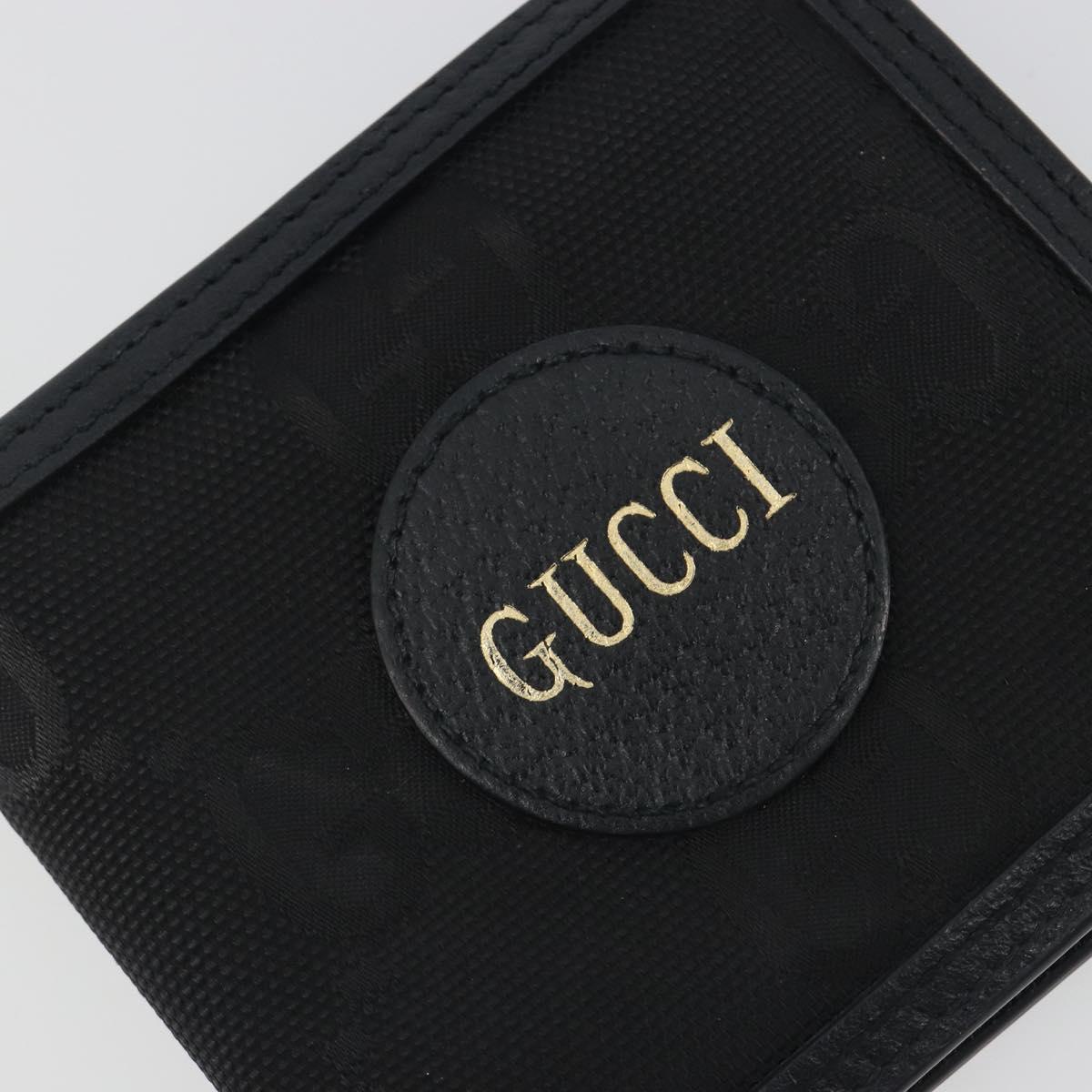 GUCCI GG Canvas Of The Grid Wallet Black 625574 Auth bs36744