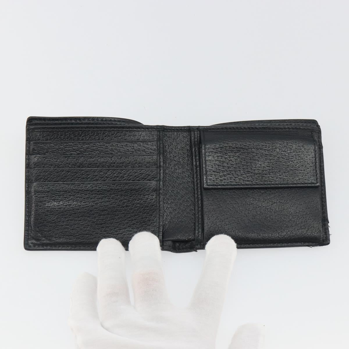 GUCCI GG Canvas Of The Grid Wallet Black 625574 Auth bs36744