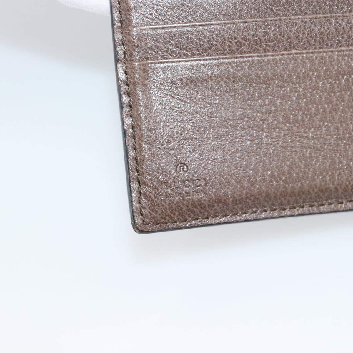 GUCCI Ophdia GG Web Sherry Line Wallet PVC Beige Gold 523173 Auth bs36745