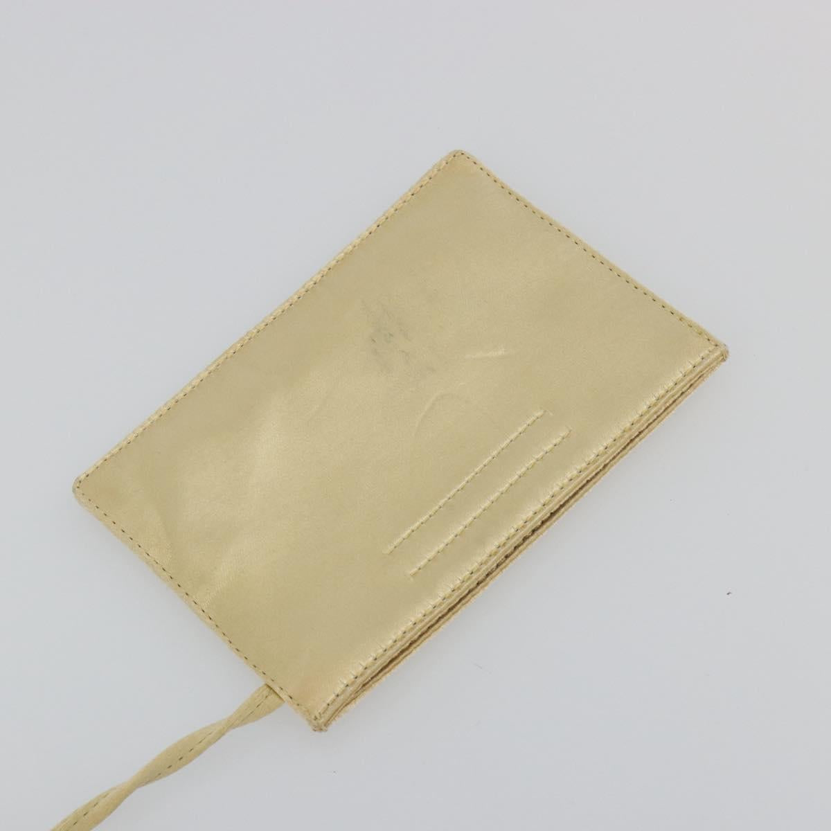 PRADA Hand Bag Vinyl Gold Auth bs36756