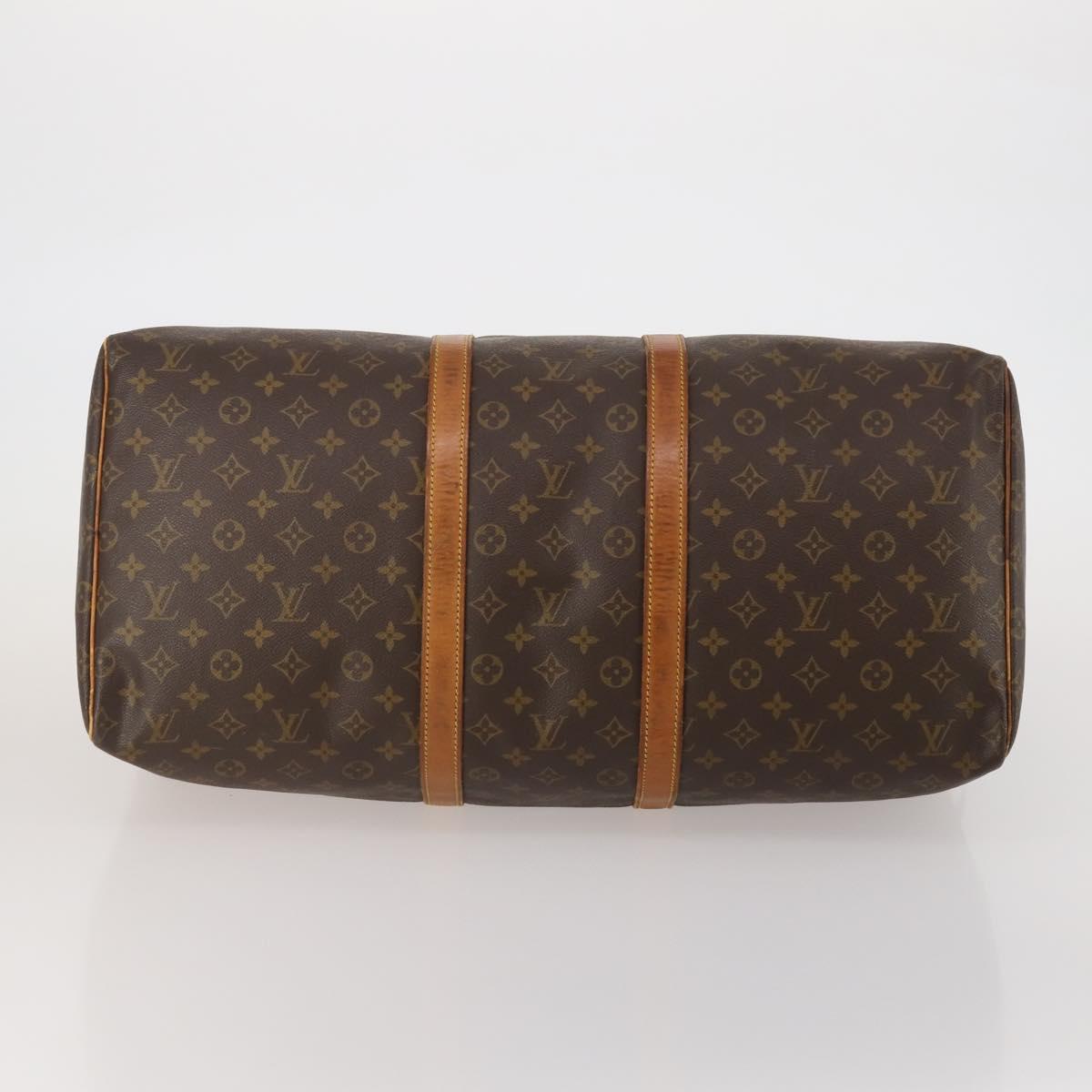 LOUIS VUITTON Monogram Keepall 55 Boston Bag M41424 LV Auth bs36758