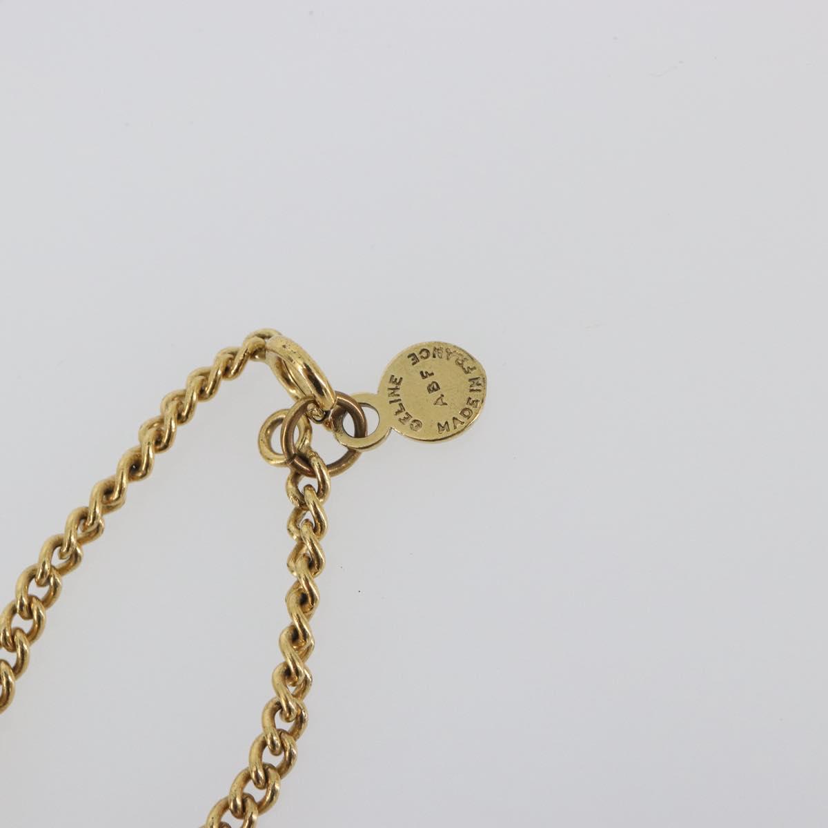 CELINE Necklace Metal Gold Auth bs36760