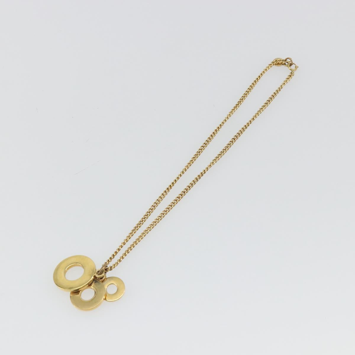 CELINE Necklace Metal Gold Auth bs36760