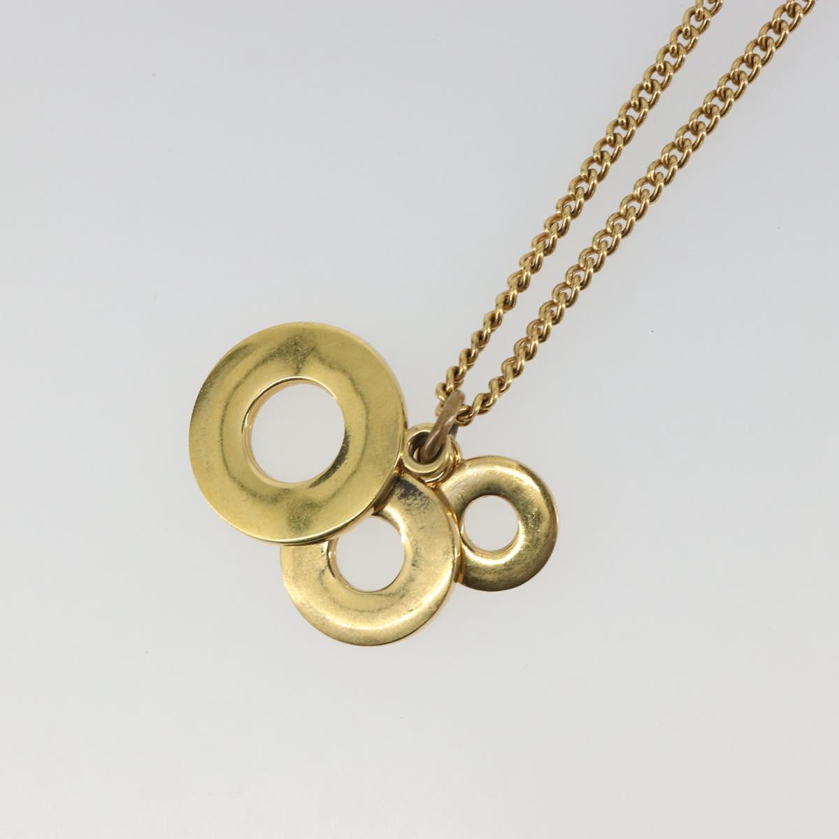 CELINE Necklace Metal Gold Auth bs36760