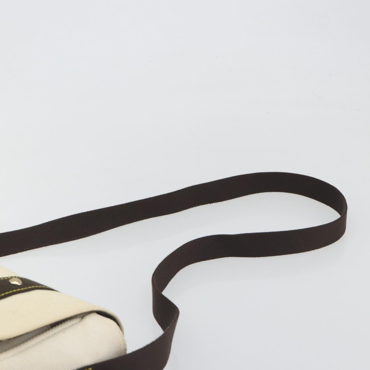 LOUIS VUITTON Antigua Buzas PM Bag Canvas White Brown M40042 LV Auth bs36763