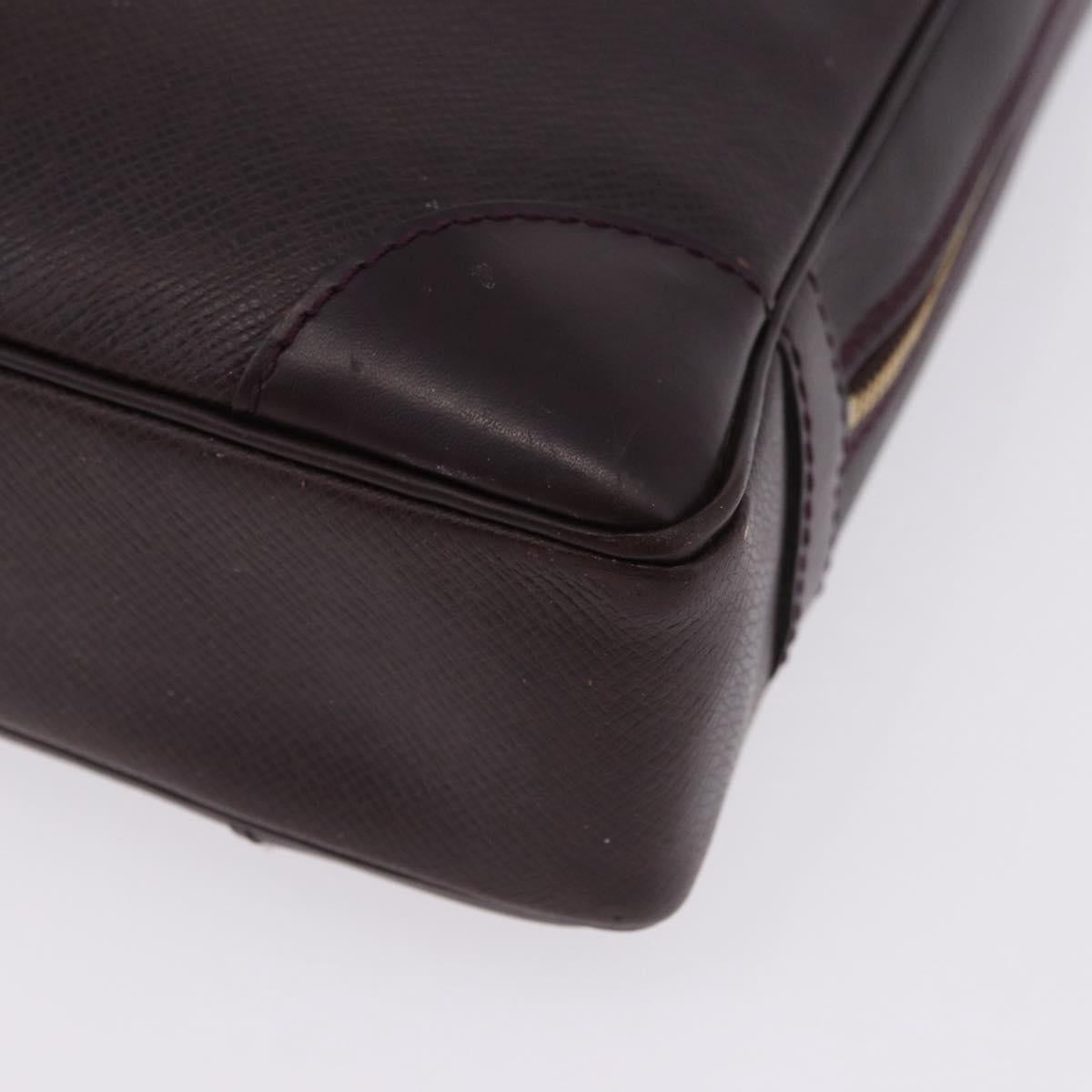 LOUIS VUITTON Taiga Porte Documents Voyage Bag Acajou M30635 LV Auth bs36765