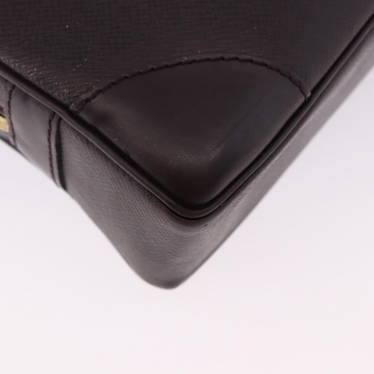 LOUIS VUITTON Taiga Porte Documents Voyage Bag Acajou M30635 LV Auth bs36765