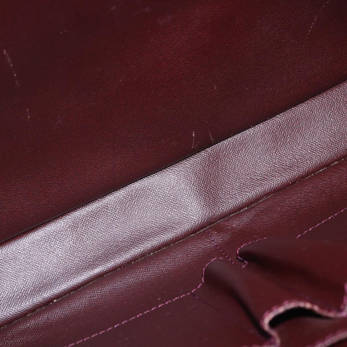 LOUIS VUITTON Taiga Porte Documents Voyage Bag Acajou M30635 LV Auth bs36765