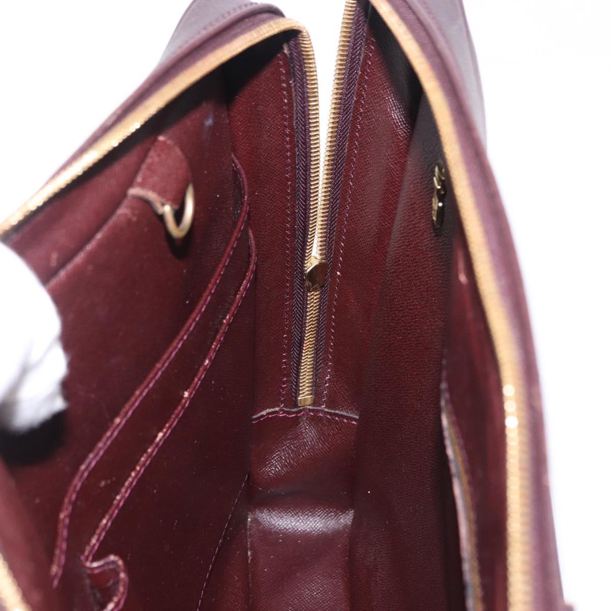 LOUIS VUITTON Taiga Porte Documents Voyage Bag Acajou M30635 LV Auth bs36765