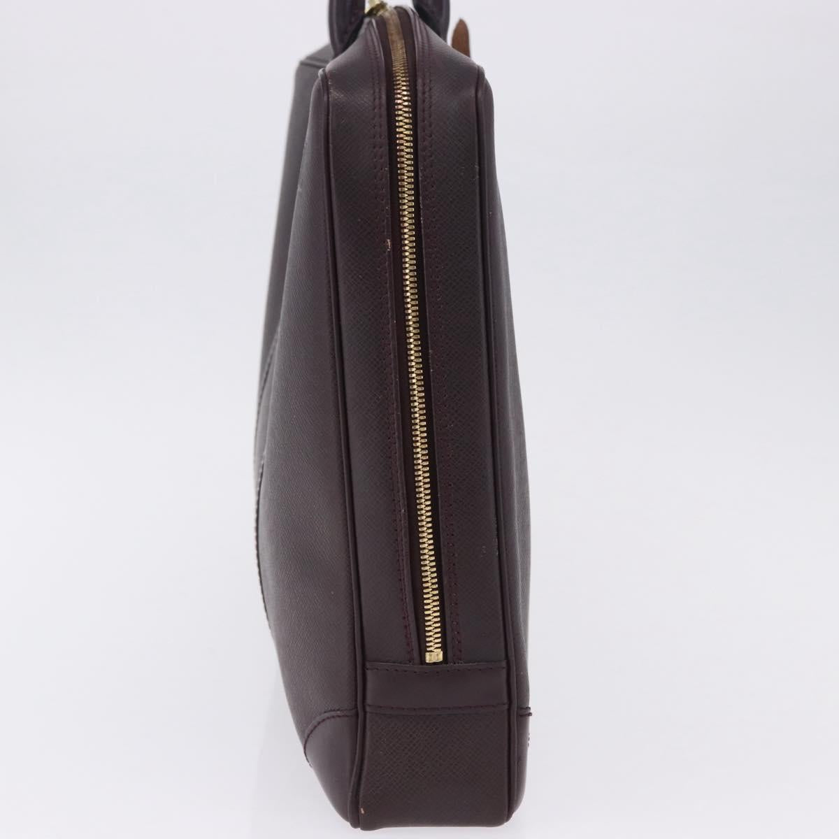LOUIS VUITTON Taiga Porte Documents Voyage Bag Acajou M30635 LV Auth bs36765