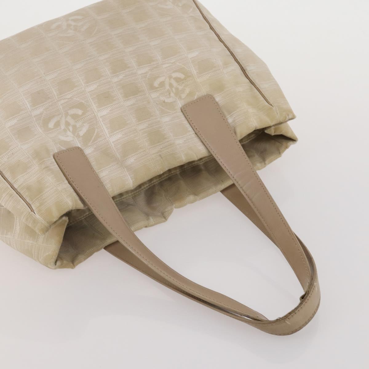 CHANEL New Travel Line Tote Bag Canvas 3 Set Black White CC Auth bs36791