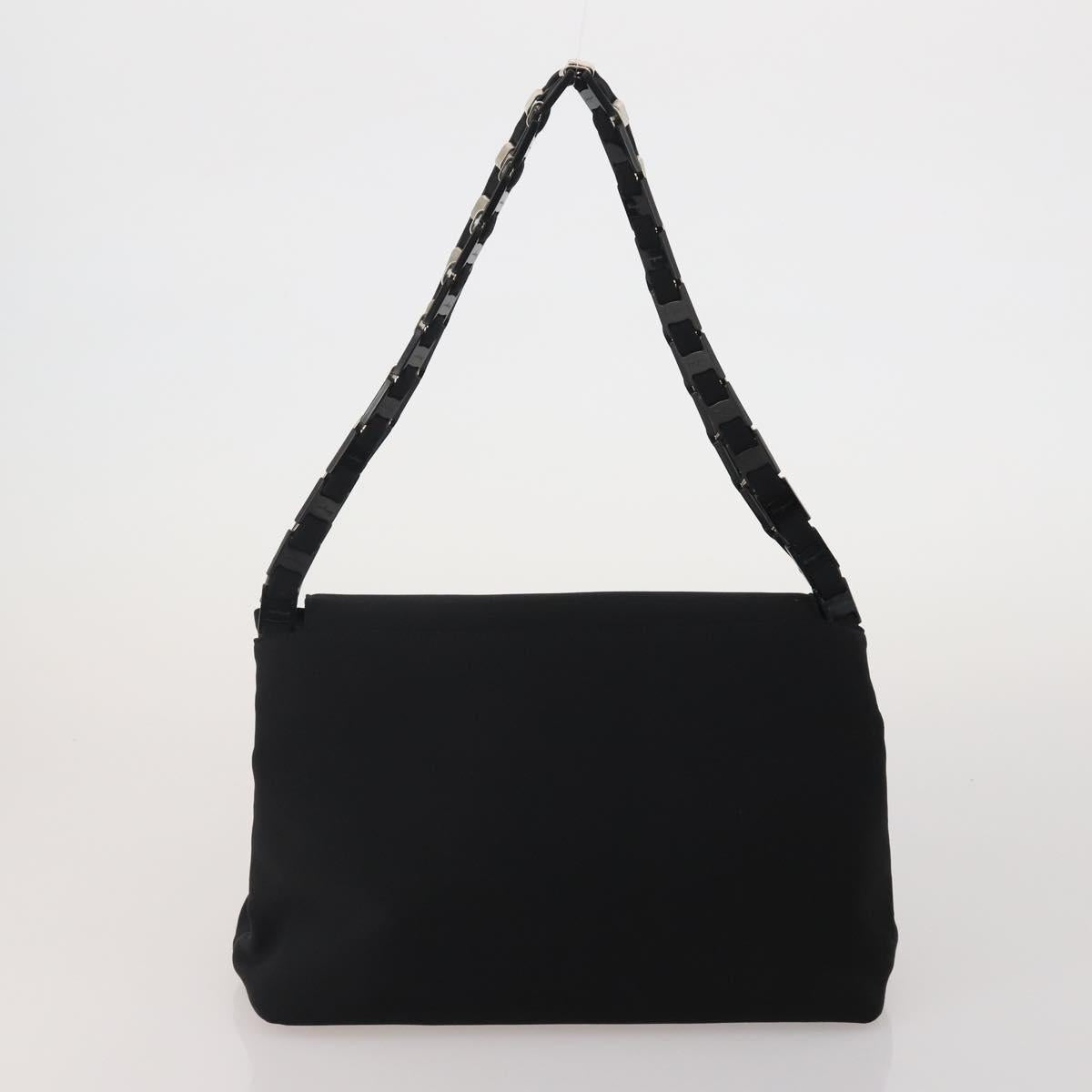 Salvatore Ferragamo Shoulder Bag Canvas 2 Set Black Brown Auth bs36793