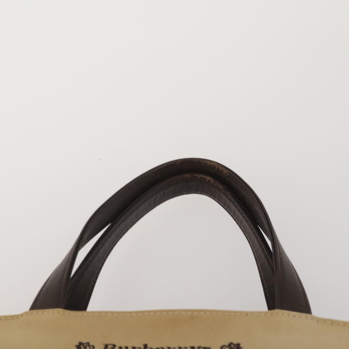 Burberrys Nova Check Blue Label Bag Canvas Leather 2way 3 Set Black Auth bs36794