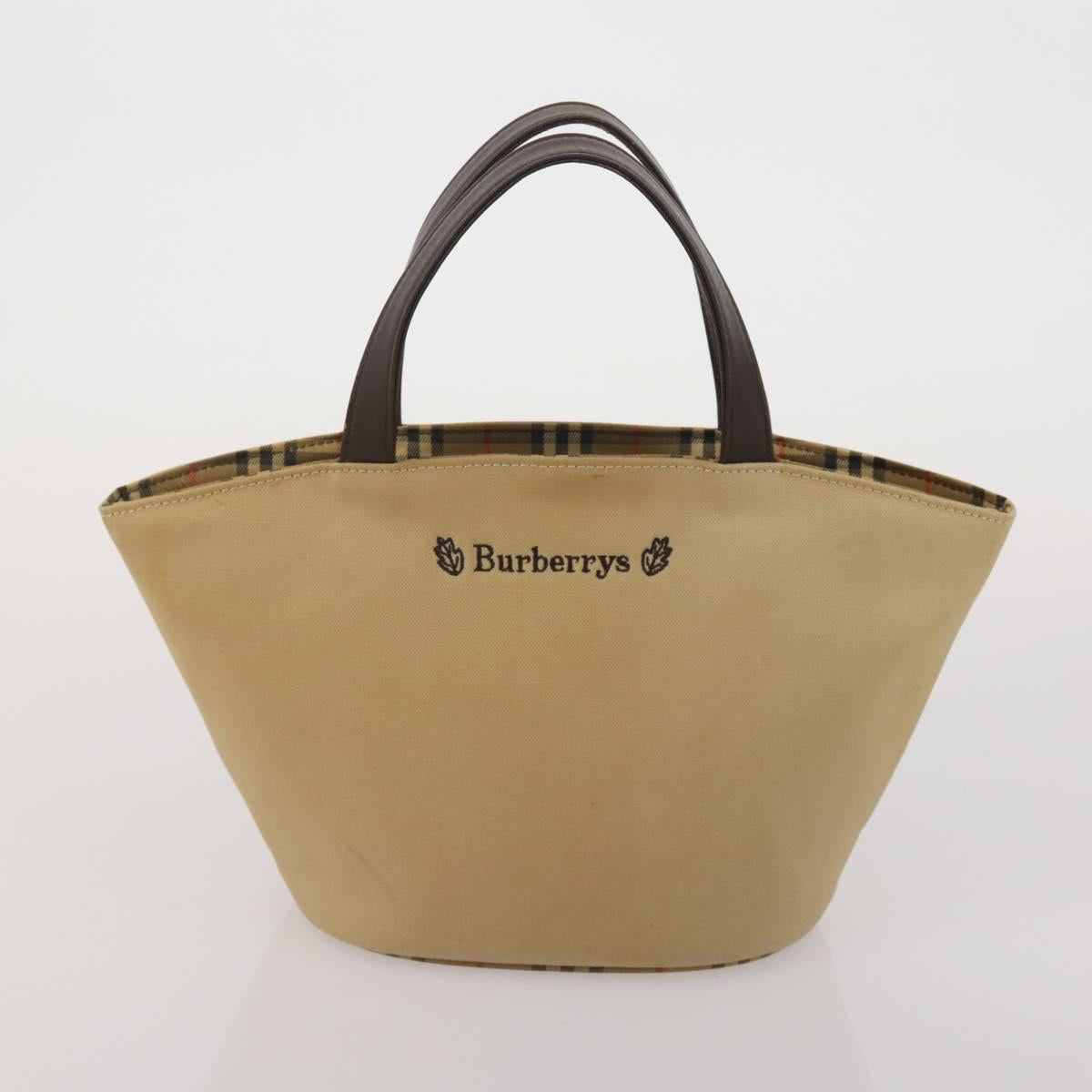 Burberrys Nova Check Blue Label Bag Canvas Leather 2way 3 Set Black Auth bs36794