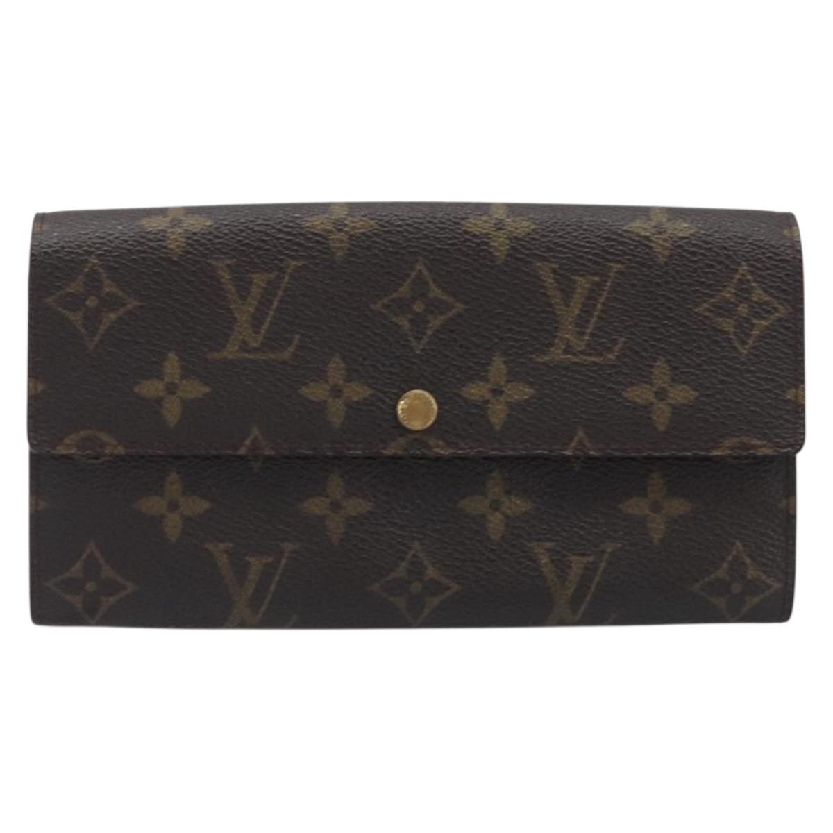 LOUIS VUITTON Monogram Portefeuille Sarah Long Wallet M61734 LV Auth bs36802