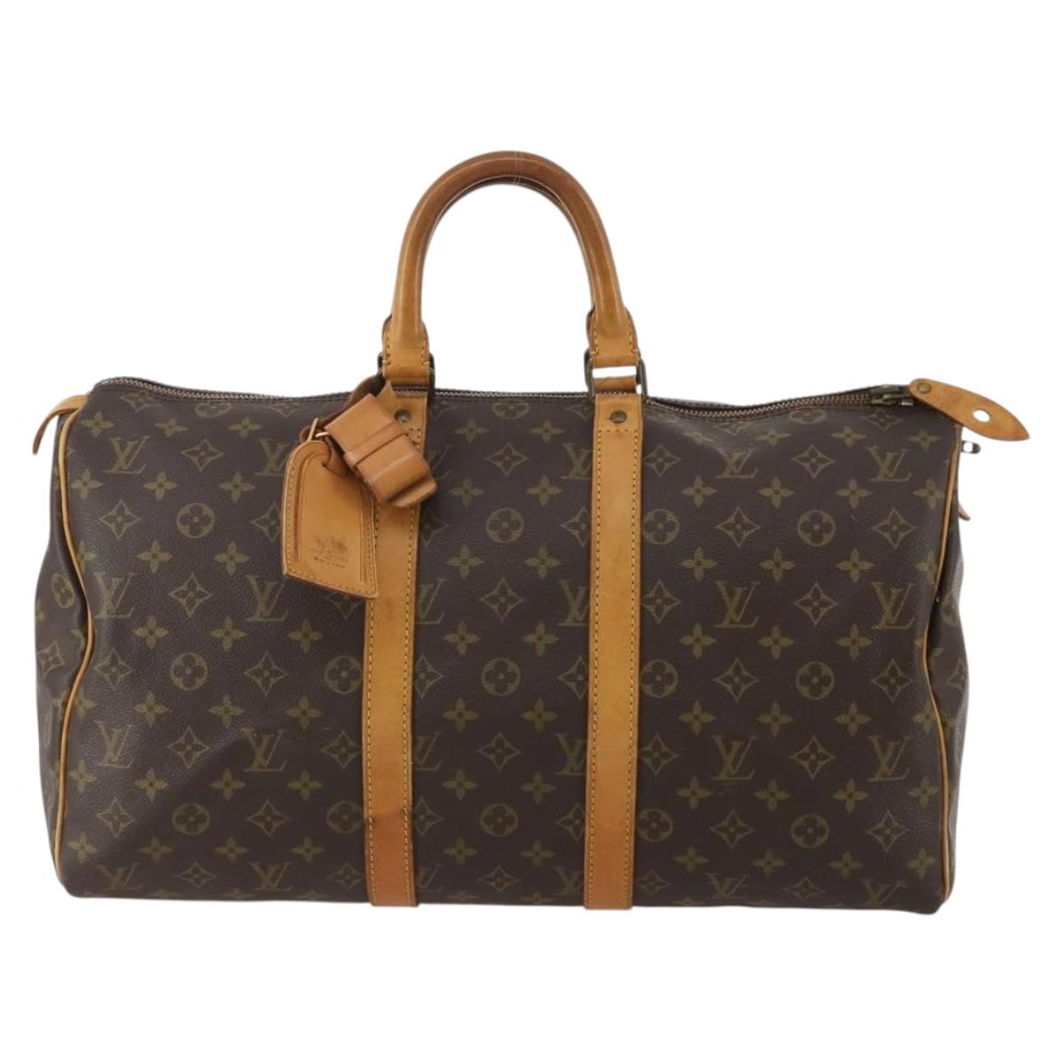 LOUIS VUITTON Monogram Keepall 45 Boston Bag M41428 LV Auth bs36804
