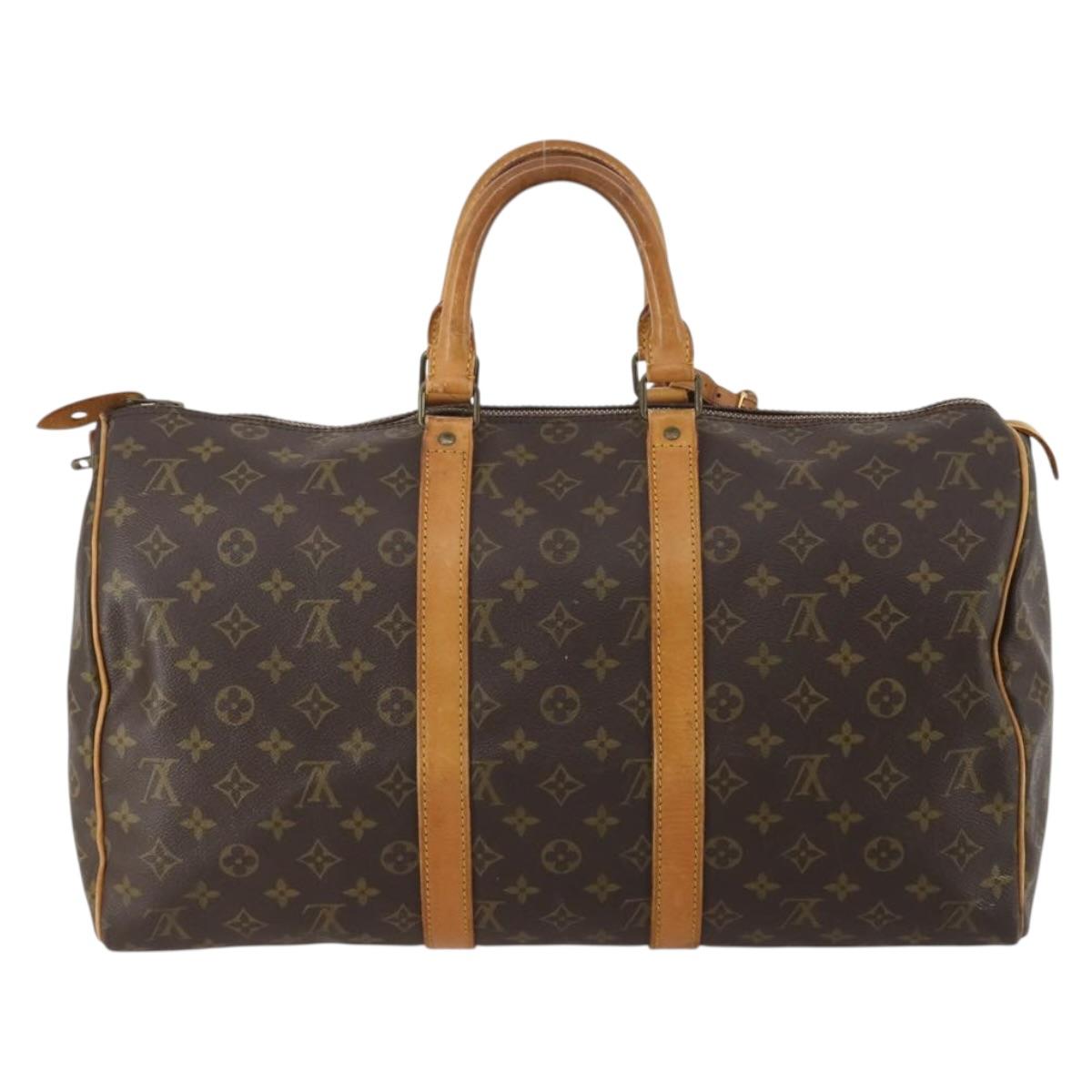 LOUIS VUITTON Monogram Keepall 45 Boston Bag M41428 LV Auth bs36804