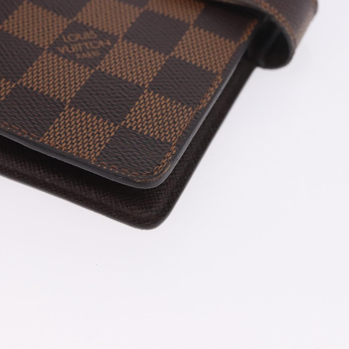 LOUIS VUITTON Damier Ebene Agenda MM Day Planner Cover R20240 LV Auth bs36806
