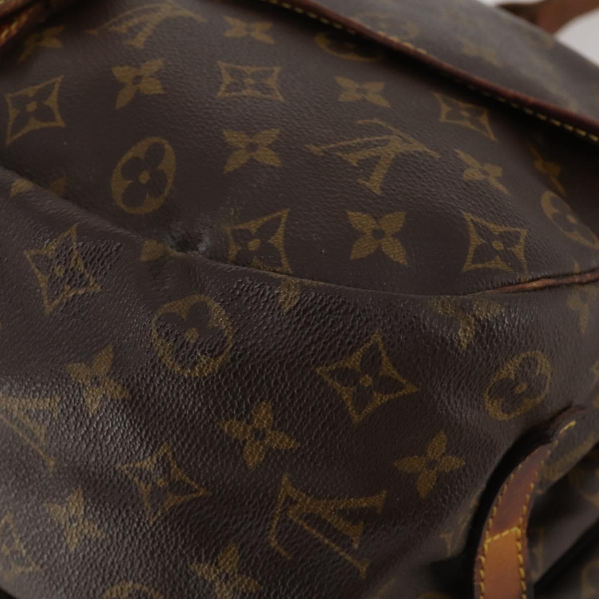 LOUIS VUITTON Monogram Saumur 35 Shoulder Bag M42254 LV Auth bs36807