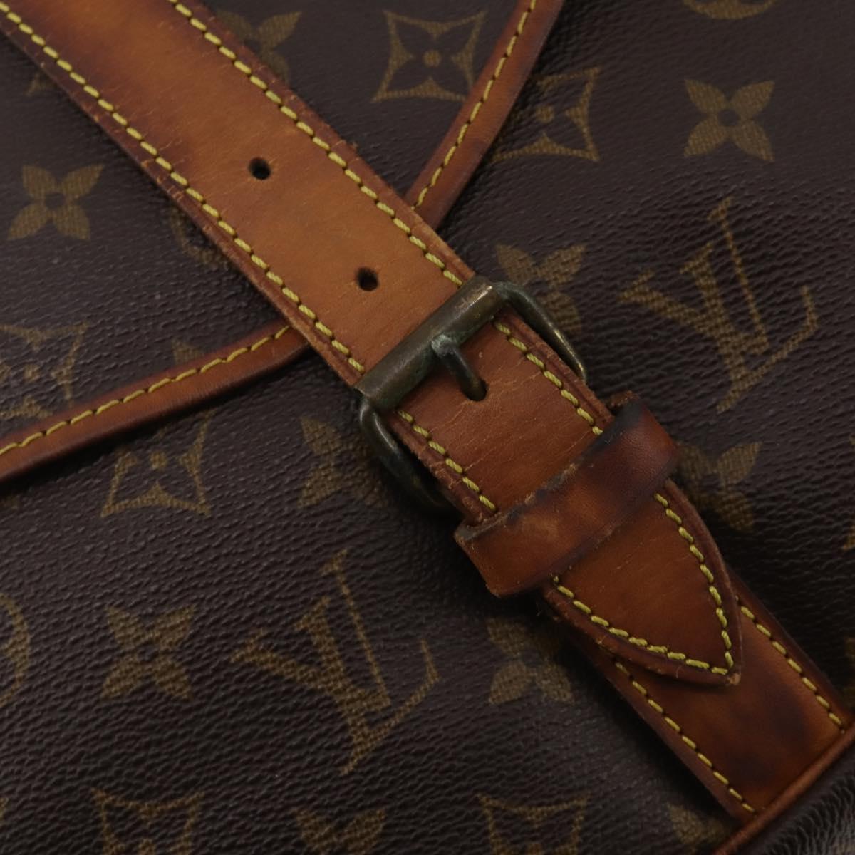 LOUIS VUITTON Monogram Saumur 35 Shoulder Bag M42254 LV Auth bs36807