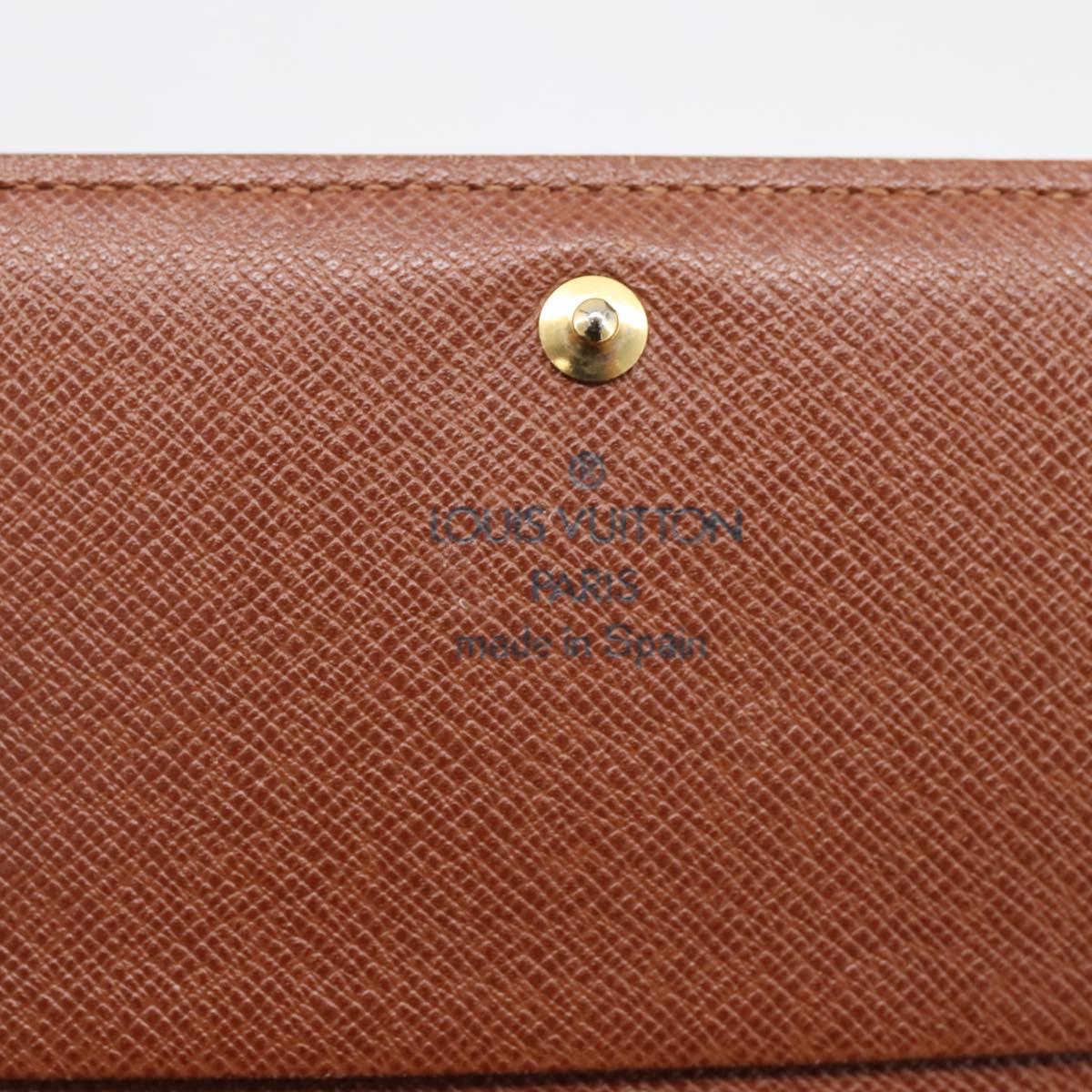 LOUIS VUITTON Monogram Portefeuille Tresol Wallet M61736 LV Auth bs36808