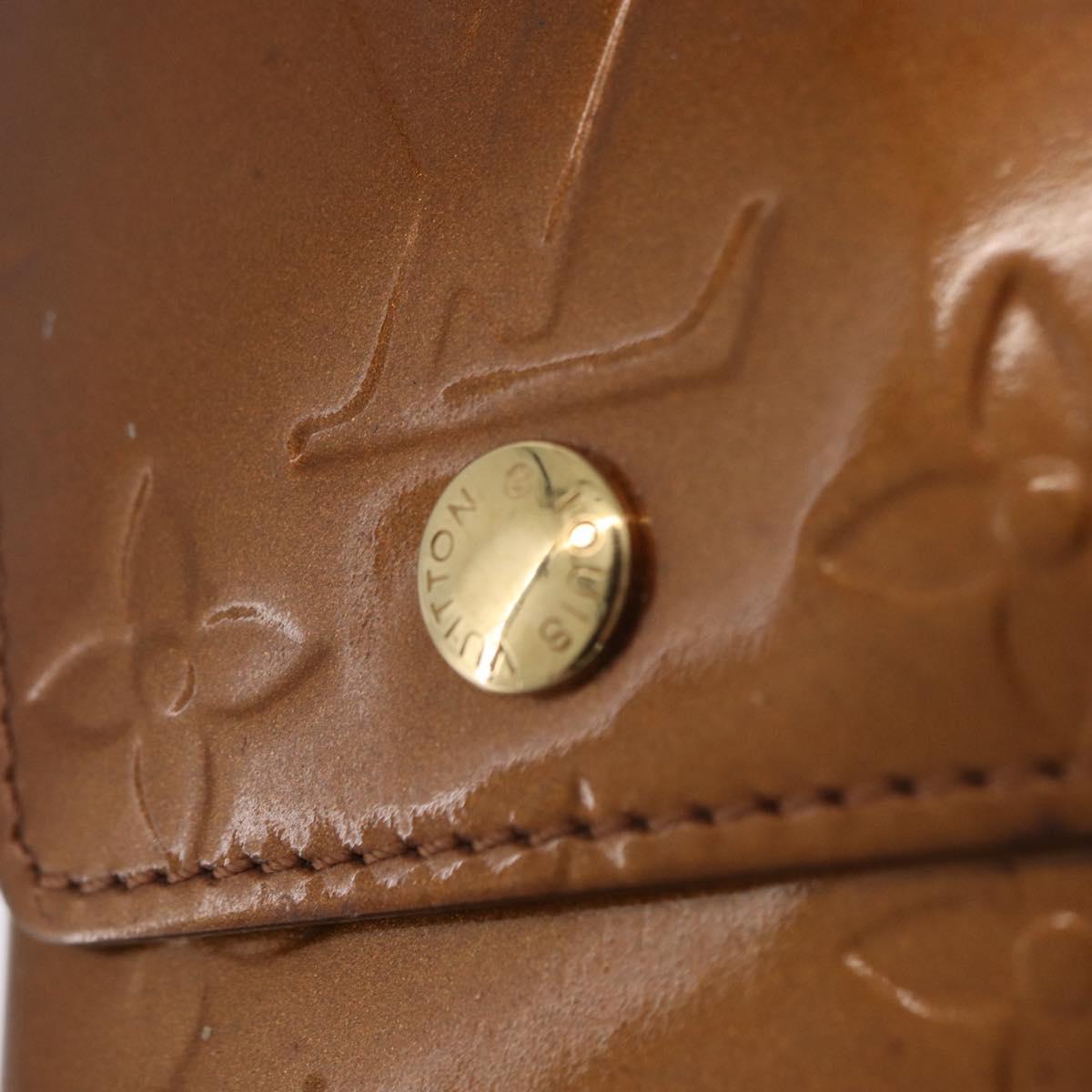 LOUIS VUITTON Monogram Vernis Walker Wallet Bronze M91154 LV Auth bs36810