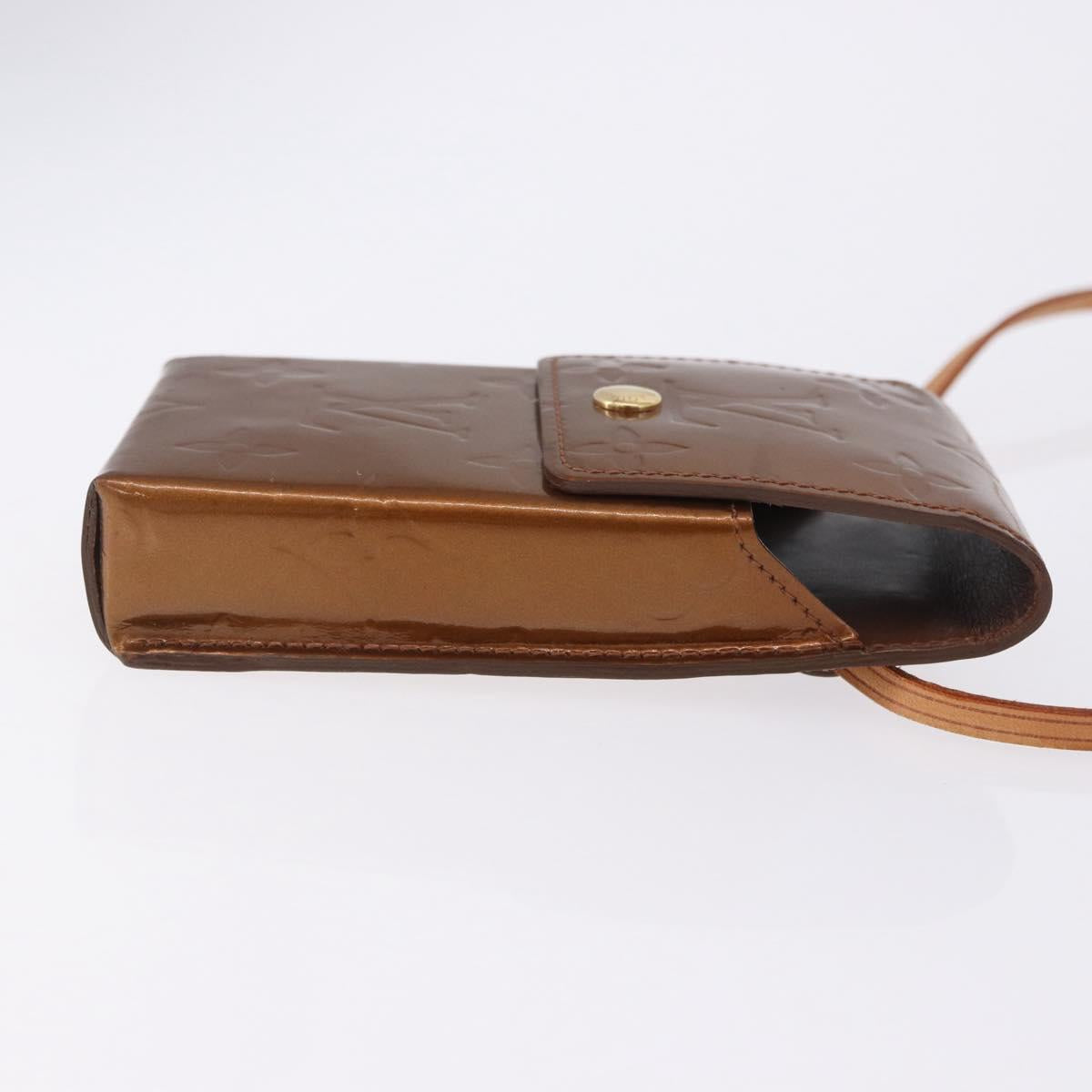 LOUIS VUITTON Monogram Vernis Walker Wallet Bronze M91154 LV Auth bs36810