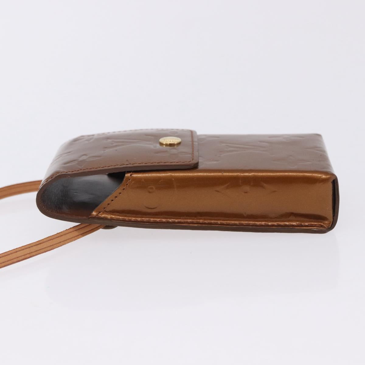 LOUIS VUITTON Monogram Vernis Walker Wallet Bronze M91154 LV Auth bs36810