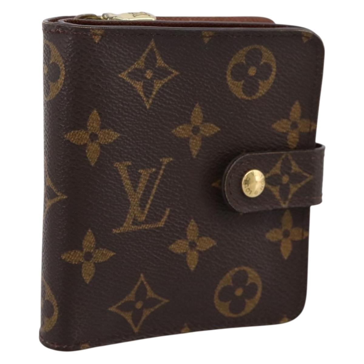 LOUIS VUITTON Monogram Compact Zip Wallet M61667 LV Auth bs36811