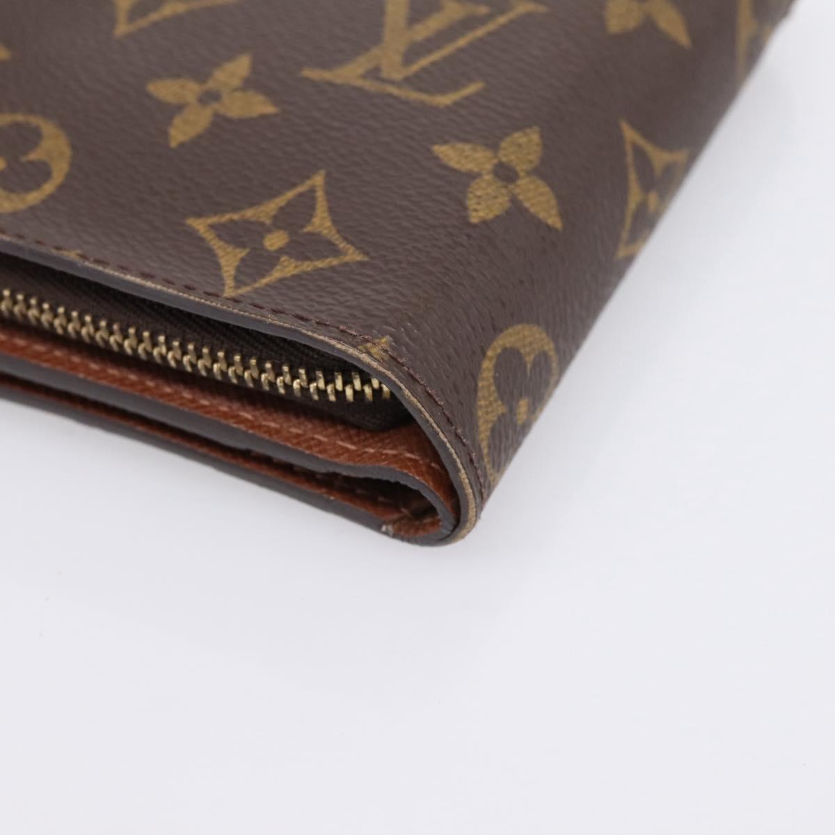 LOUIS VUITTON Monogram Compact Zip Wallet M61667 LV Auth bs36811
