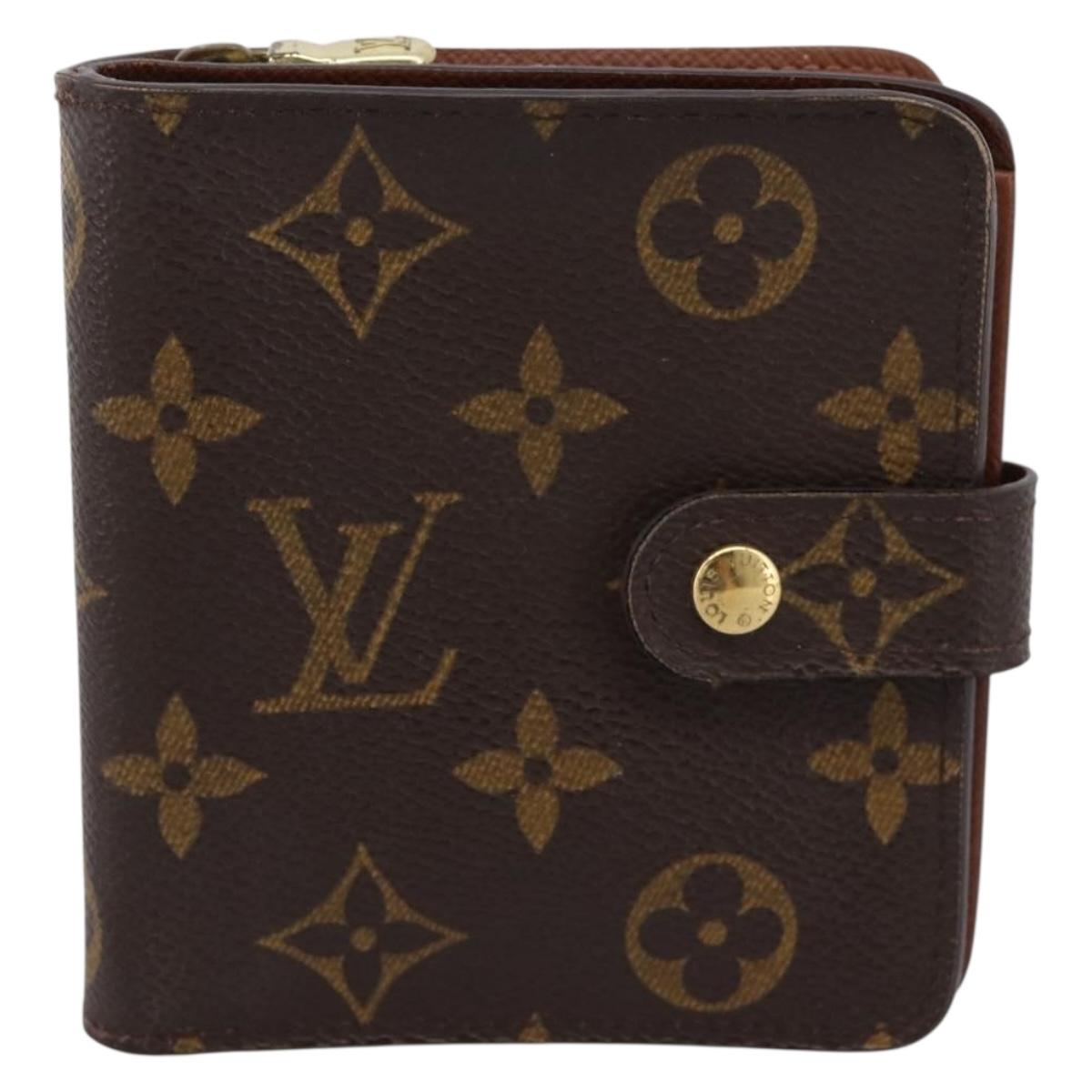 LOUIS VUITTON Monogram Compact Zip Wallet M61667 LV Auth bs36811
