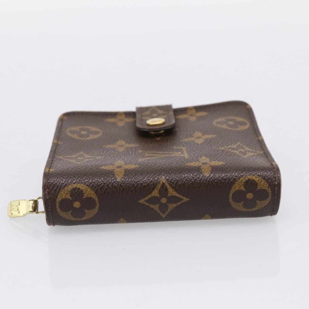 LOUIS VUITTON Monogram Compact Zip Wallet M61667 LV Auth bs36811