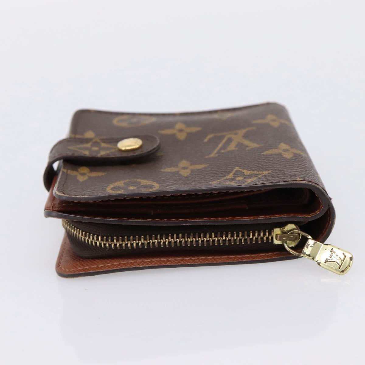 LOUIS VUITTON Monogram Compact Zip Wallet M61667 LV Auth bs36811