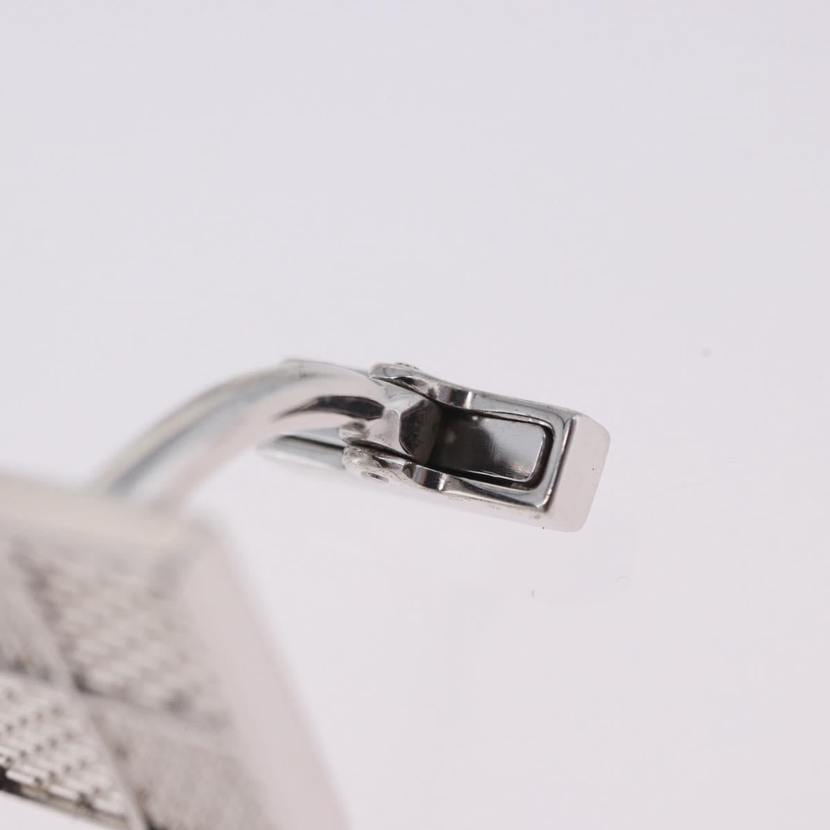 LOUIS VUITTON Bouton de Manchette Digit Cuffs Ag925 Silver LV Auth bs36812