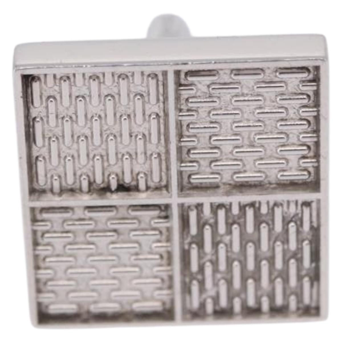 LOUIS VUITTON Bouton de Manchette Digit Cuffs Ag925 Silver LV Auth bs36812